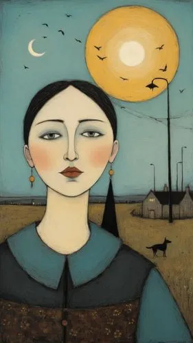 a woman's face is lit up in front of the sun,rufino,stroyev,woman with ice-cream,woman holding pie,olle gill,gholamhossein,Art,Artistic Painting,Artistic Painting 49