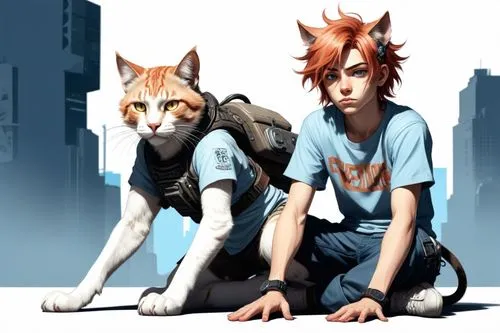 thunderclan,ritriver and the cat,two cats,stray cats,tsunayoshi,skyclan