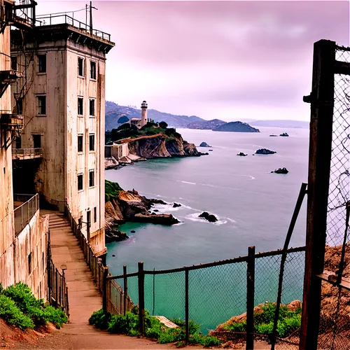 lookout tower,hashima,italy liguria,gaztelugatxe,golden gate,gunkanjima,winding steps,petit minou lighthouse,isla diablo,liguria,cliff coast,cliff top,basque country,coastline,lighthouse,vernazza,hongkong,red lighthouse,fire escape,the golden gate bridge,Illustration,Black and White,Black and White 25