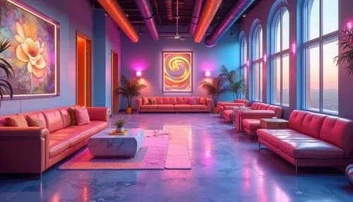 neon coffee,ufo interior,nightclub,neon cocktails,lounge,clubroom,apartment lounge,neon drinks,lounges,livingroom,neon tea,retro diner,lobby,coffeeshop,interiors,poolroom,banquette,3d render,living room,apartment,Photography,General,Realistic