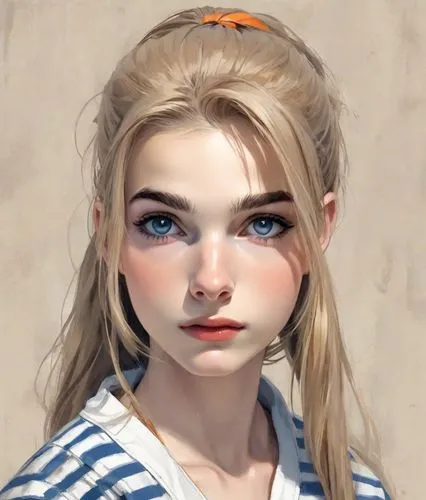 clementine,girl portrait,digital painting,portrait of a girl,girl drawing,fantasy portrait,world digital painting,portrait background,illustrator,digital art,eurasian,mystical portrait of a girl,blond girl,child girl,natural cosmetic,blonde girl,cinnamon girl,retro girl,vector girl,child portrait,Digital Art,Comic