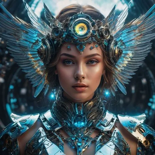 archangel,fantasy portrait,fantasy art,valerian,cyborg,aura,echo,cleopatra,garuda,blue enchantress,ice queen,fantasy woman,jaya,avatar,priestess,fairy peacock,gemini,artemisia,sci fiction illustration,andromeda,Photography,General,Fantasy