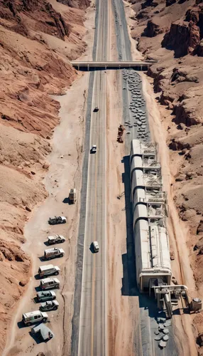 convoy,road train,truck stop,road construction,18-wheeler,pipeline transport,highway,delivery trucks,conveyor belt,large trucks,barstow,vehicle transportation,18 wheeler,road traffic,fleet and transportation,vehicles,route66,route 66,freight transport,semi-trailer,Unique,Design,Knolling