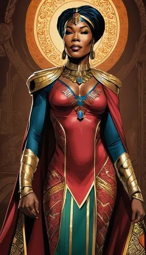 teferi,nubia,goddess of justice,ororo,fatoumata,amidala,Illustration,American Style,American Style 13