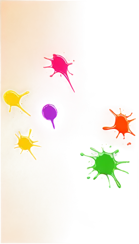 Splat sound effects, cartoon-style, colorful, messy, liquid splat, rounded shape, transparent background, close-up shot, vibrant colors, glossy texture, soft lighting, shallow depth of field, 3/4 comp