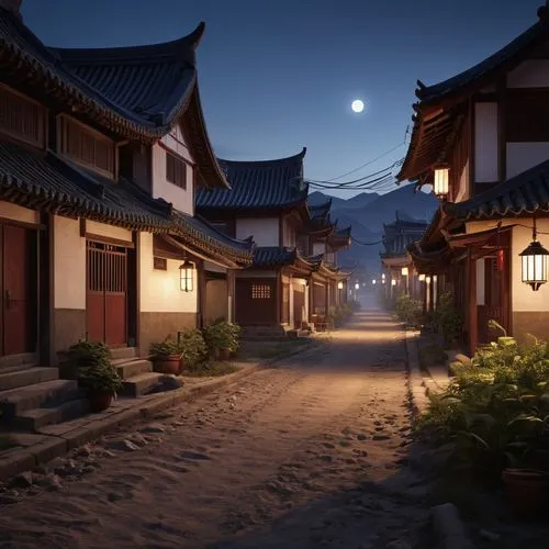 lanterns,hanok,gion,moonlit night,kumashiro,teahouses,night scene,ryokan,illuminated lantern,mid-autumn festival,korean folk village,goryeo,narrow street,kyoto,magome,moonlit,yoshiwara,ishin,street lantern,ryokans,Photography,General,Realistic