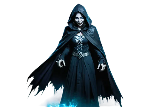 vax figure,undead warlock,grimm reaper,blue enchantress,sorceress,dodge warlock,dark elf,magus,magistrate,magic grimoire,cleanup,grim reaper,massively multiplayer online role-playing game,sterntaler,arcanum,mage,death god,hooded man,cloak,gothic woman,Conceptual Art,Fantasy,Fantasy 26