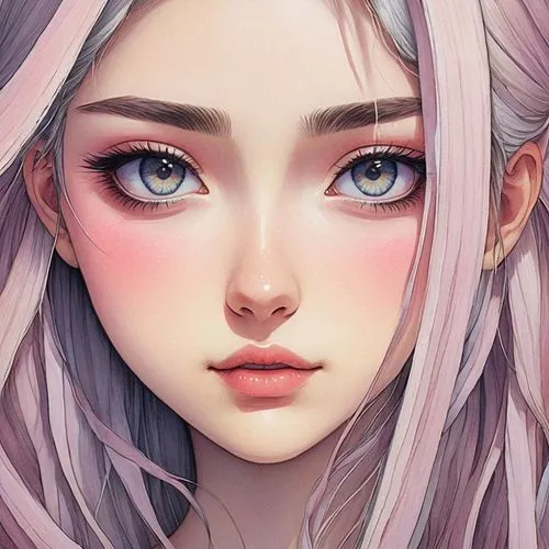 ia,fantasy portrait,lavender blush,zuoyun,neopolitan,cosmetic,pink beauty,digital painting,nadeshiko,lumi,closeup,portrait background,doll's facial features,soft pink,girl portrait,luka,heterochromia,natural cosmetic,fiora,digital art,Illustration,Realistic Fantasy,Realistic Fantasy 41