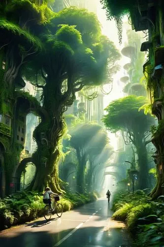 forest path,green forest,forest road,cartoon forest,the forest,fairy forest,pathway,verdant,cartoon video game background,greenforest,elven forest,the forests,forest of dreams,world digital painting,ghibli,the path,forest,the mystical path,fairy world,rainforest,Illustration,Realistic Fantasy,Realistic Fantasy 37