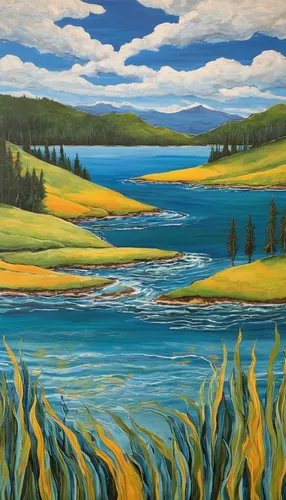 salt meadow landscape,river landscape,yukon river,lake santa fe,oxbow lake,montana,maligne river,laguna verde,alberta,medicine lake,two jack lake,bow river,spring lake,freshwater marsh,coastal landscape,snake river lakes,oil on canvas,lake louise,vail,high mountain lake,Photography,Documentary Photography,Documentary Photography 05