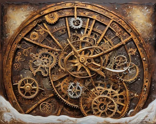 steampunk gears,ship's wheel,cog,clockmaker,wall clock,ships wheel,old clock,bearing compass,wooden wheel,cogwheel,mechanical puzzle,clockwork,steampunk,old wooden wheel,coffee wheel,watchmaker,cogs,gears,magnetic compass,compass,Illustration,Realistic Fantasy,Realistic Fantasy 13