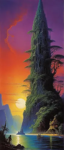 tower of babel,ruined castle,ancient city,castle of the corvin,fantasy landscape,futuristic landscape,an island far away landscape,mushroom island,water castle,castles,fairy chimney,myst,fantasy picture,the ruins of the,castel,imperial shores,neo-stone age,fantasy city,stone towers,citadel,Conceptual Art,Sci-Fi,Sci-Fi 19