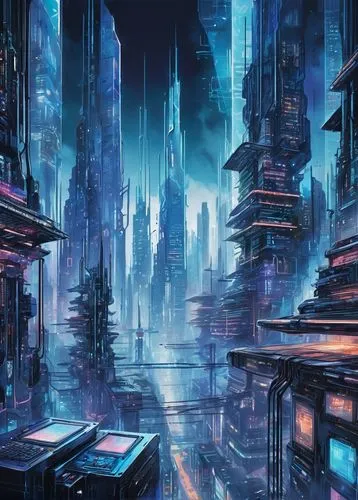 cybercity,futuristic landscape,cybertown,cyberia,metropolis,coruscant,cityscape,cyberpunk,cyberport,fantasy city,cyberworld,areopolis,polara,microdistrict,futuristic,dystopian,dystopias,cyberscene,scifi,cityzen,Illustration,Paper based,Paper Based 25