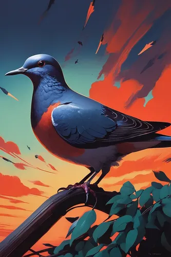 Write a suspenseful story about a passenger pigeon on the brink of extinction.,passenger pigeon,bird painting,bird illustration,sea swallow,coastal bird,rock pigeon,tern bird,nature bird,scheepmaker's