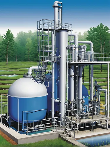 sewage treatment plant, industrial facility, water purification, biological tanks, aeration process, sludge digestion, effluent discharge, filtration systems, ultraviolet disinfection, chemical treatm