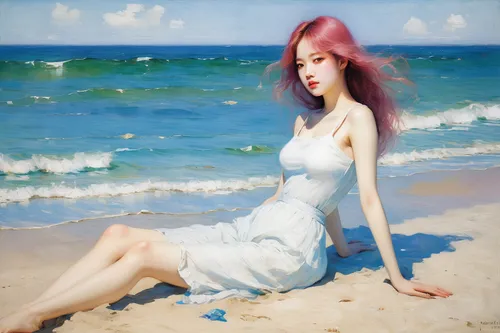 beach background,busan sea,sea breeze,the sea maid,seashore,sea-shore,mermaid background,beach scenery,sea ocean,pink beach,sea,girl on the dune,mermaid,seaside,by the sea,sea landscape,beach landscape,dream beach,beautiful beach,the sea,Art,Classical Oil Painting,Classical Oil Painting 44