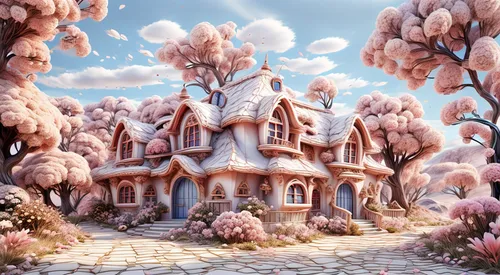 fairy tale castle,fairy village,fairy house,fairy world,fairytale castle,fairy chimney,fairy forest,fantasy landscape,fairy tale,wonderland,children's fairy tale,a fairy tale,witch's house,3d fantasy,fantasy world,whipped cream castle,fairytale,dream world,fairy tale character,fairytale forest