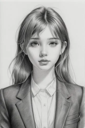 girl drawing,girl portrait,graphite,girl sitting,girl in a long,portrait of a girl,Illustration,Black and White,Black and White 30