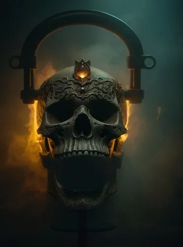  不恐怖的骷髅头,a skull is in the middle of flames,skull mask,skullcandy,skull statue,totenkopf,skeleltt,yorick,Photography,General,Fantasy