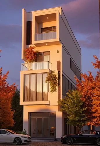 appartment building,modern house,modern building,multistorey,residential building,cubic house,Photography,General,Realistic