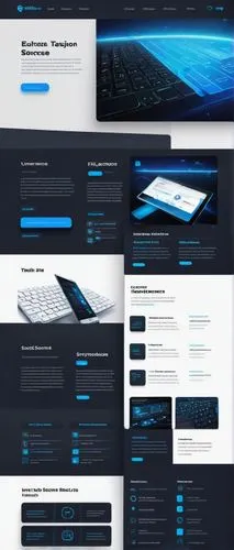 Search engine interface, modern design, sleek lines, glowing blue accents, futuristic feel, high-tech atmosphere, dark mode, neon lights, holographic display, 3D graphics, minimalist layout, simple na