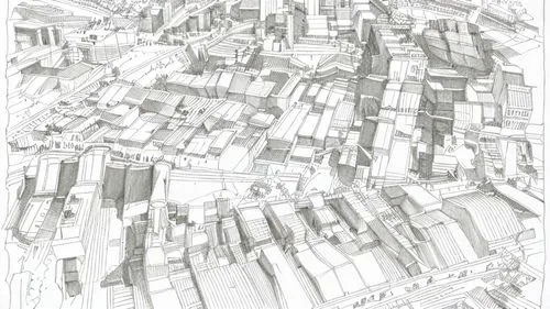 aerial landscape,city blocks,townscape,city scape,urbanization,urban development,metropolises,destroyed city,city buildings,sheet drawing,cartography,shard,cityscape,skyscraper town,urban landscape,cities,big city,line drawing,metropolis,urban design,Design Sketch,Design Sketch,Fine Line Art