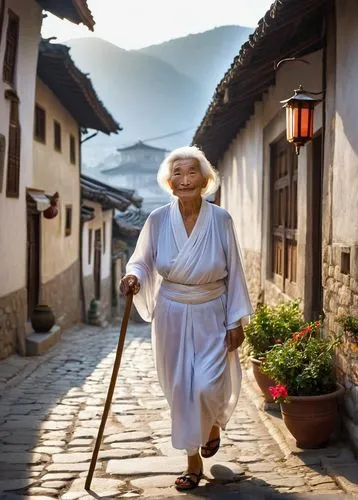 elderly lady,old woman,elderly person,woman walking,care for the elderly,elderly people,vietnamese woman,asian woman,pensioner,respect the elderly,old age,japanese woman,elderly,older person,junshan yinzhen,grandma,grandmother,elderly man,woman with ice-cream,senior citizen,Illustration,American Style,American Style 05