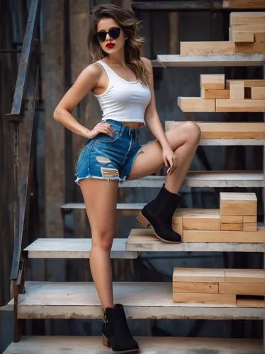 jean shorts,denim skirt,concrete chick,girl on the stairs,denim,romiti,bleachers,denim background,stairs,jeans background,steps,icon steps,beba,topanga,rexha,thirlwall,karimova,stoop,yefimova,female model,Conceptual Art,Oil color,Oil Color 18