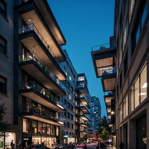 Sleek watching towers, modernist architecture, steel beams, exposed ductwork, industrial pipes, concrete foundations, cantilevered floors, angular lines, minimalist design, functional simplicity, urba