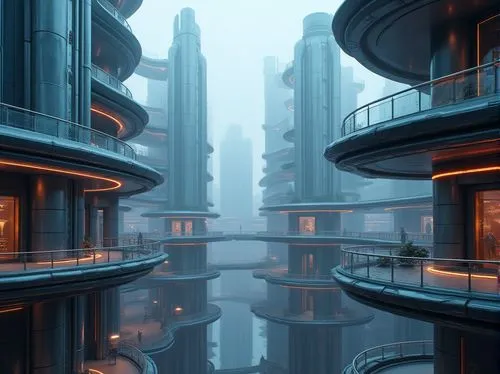 arcology,futuristic landscape,coruscant,futuristic architecture,cybertown,metropolis,cybercity,high rises,density,microdistrict,scifi,homeworlds,unbuilt,areopolis,sci fiction illustration,highrises,apartment blocks,citadels,coruscating,skyways,Photography,General,Realistic