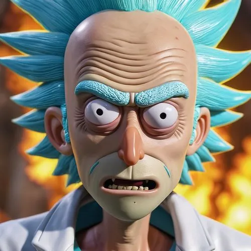 Rick Sanchez (Rick and Morty) as a Mortal Kombatant (close up),rick,rickd,funnelbeaker,rickels,bugenhagen,beaker,syndrome,smithers,cartoon doctor,morty,amination,rickc,misers,kevorkian,xehanort,zetsch