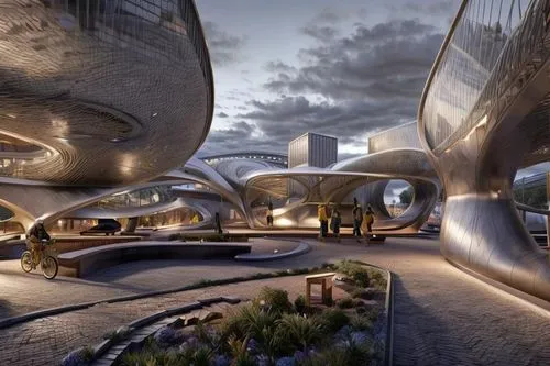 futuristic art museum,futuristic architecture,heatherwick,futuristic landscape,arcology,masdar