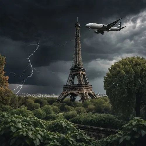 tormentine,turbulences,turbulance,turbulence,paris,eifel,the eiffel tower,parigi,roissy,paris - london,french digital background,eiffel tower,orage,eiffel tower french,france,photo manipulation,parisian,ouragan,paris clip art,parisii,Photography,General,Fantasy