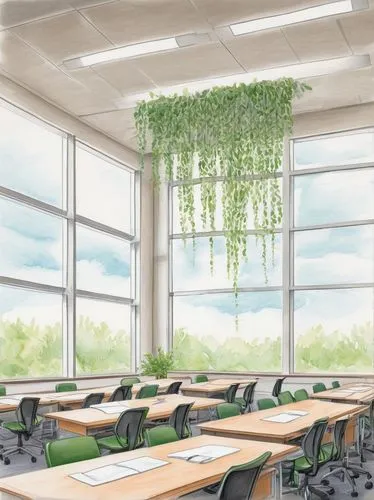 classroom,school design,class room,study room,classrooms,lecture room,schoolroom,sketchup,renderings,schoolrooms,floral design,3d rendering,lunchroom,desks,daylighting,conference room,green plants,lecture hall,greentech,bamboo plants,Conceptual Art,Daily,Daily 17