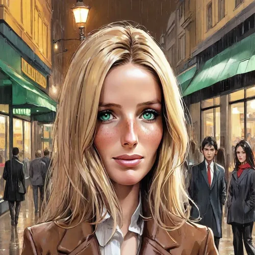 businesswoman,sci fiction illustration,woman in menswear,white-collar worker,blonde woman,city ​​portrait,the girl's face,woman shopping,the girl at the station,cigarette girl,mystery book cover,two face,world digital painting,business woman,blond girl,bussiness woman,woman at cafe,sprint woman,girl with speech bubble,blonde girl,Digital Art,Comic