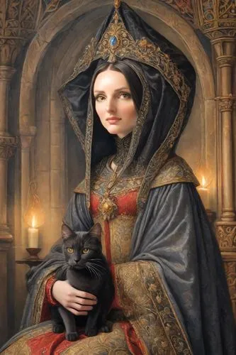 canoness,the prophet mary,mantilla,lehzen,prioress,gothic portrait