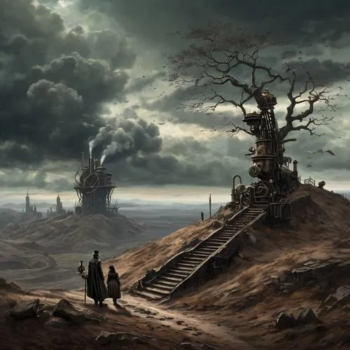 post-apocalyptic landscape,fantasy picture,wastelands,fantasy landscape,morrowind,post apocalyptic,Conceptual Art,Fantasy,Fantasy 25