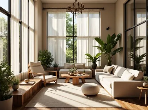 sunroom,living room,modern living room,apartment lounge,livingroom,modern decor,contemporary decor,interior modern design,sitting room,house plants,interior design,luxury home interior,houseplants,modern minimalist lounge,bamboo plants,home interior,mid century modern,interiors,daylighting,penthouses