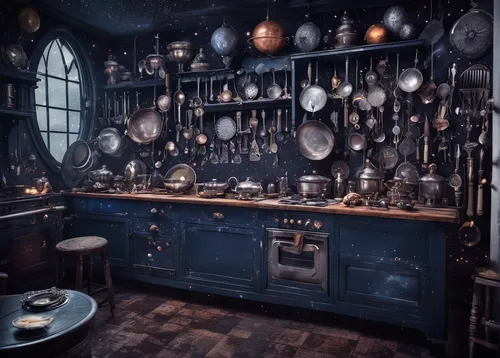 victorian kitchen,vintage kitchen,dark cabinetry,apothecary,dark cabinets,the kitchen,kitchen,doll kitchen,potions,kitchenware,kitchen shop,kitchen interior,kitchen utensils,cooking utensils,cabinets,big kitchen,pantry,clockmaker,kitchen cabinet,cupboard,Conceptual Art,Sci-Fi,Sci-Fi 30