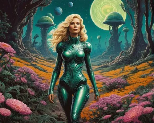 barbarella,namorita,andromeda,fantasy woman,namora,patrol,Conceptual Art,Sci-Fi,Sci-Fi 20