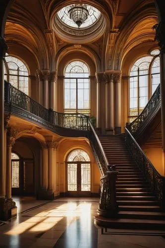 konzerthaus berlin,musée d'orsay,orsay,staircase,nationalgalerie,rudolfinum,foyer,mirogoj,cochere,staircases,teylers,louvre,outside staircase,kurhaus,entrance hall,konzerthaus,neoclassical,hallway,archly,kunstakademie,Illustration,Realistic Fantasy,Realistic Fantasy 25