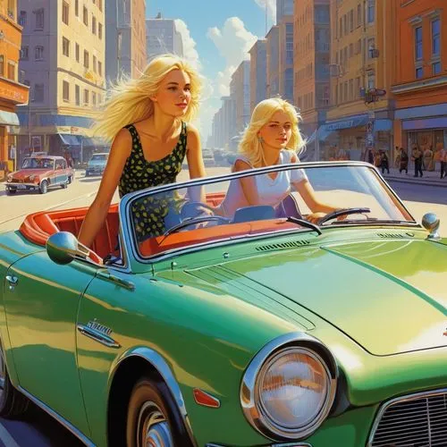 convertibles,barchetta,amphicar,cabrio,convertible,retro women,Conceptual Art,Sci-Fi,Sci-Fi 21