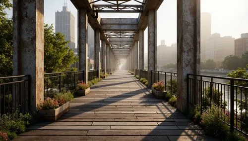 walkway,scenic bridge,skybridge,footbridge,highline,bridge,hanging bridge,cryengine,suspension bridge,highway bridge,angel bridge,overpass,wooden bridge,pathway,arbor,urban park,road bridge,riverside,railroad bridge,skywalks