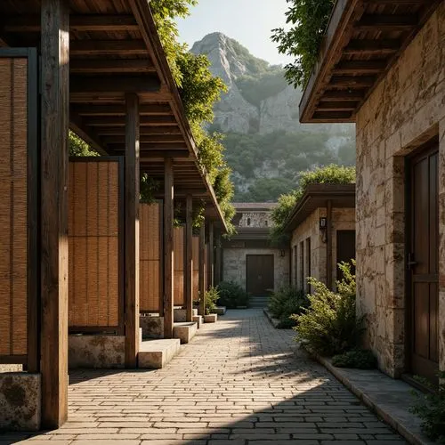 Rustic wooden planks, weathered stone walls, distressed metal panels, vintage brick facades, rough-hewn rock formations, moss-covered ancient ruins, intricate tile mosaics, woven bamboo screens, peeli