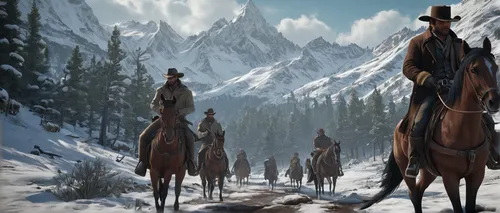 american frontier,western riding,western,guards of the canyon,mountaineers,sleigh ride,wild west,old wagon train,horse riders,pilgrims,snowy mountains,the spirit of the mountains,western pleasure,cavalry,man and horses,alpine hats,horse herd,nomads,western film,glory of the snow,Conceptual Art,Fantasy,Fantasy 24