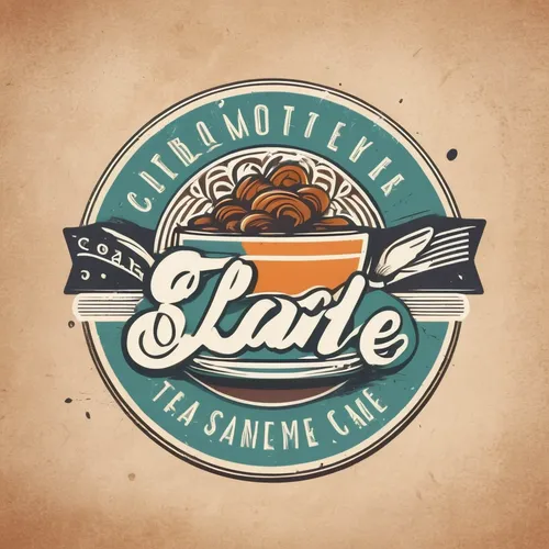 Design a retro-style logo for a hipster cafe,clam cake,new england clam bake,mole sauce,logotype,baltic clam,logo header,coffee background,dribbble,clove-clove,hand lettering,apple pie vector,coffee t