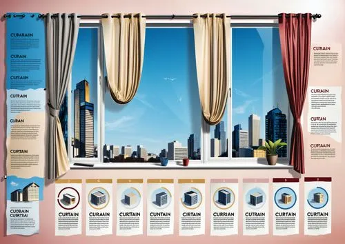 fenestration,window curtain,property exhibition,theater curtains,curtains,dialogue window,Unique,Design,Infographics