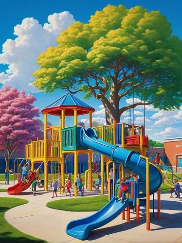 children's playground,playgrounds,playground,play area,children's background,playspace,toddler in the park,park,loro park,urban park,playset,parques,play tower,imaginationland,herman park,climbing forest,playrooms,schoolyard,city park,the park,Illustration,Abstract Fantasy,Abstract Fantasy 21