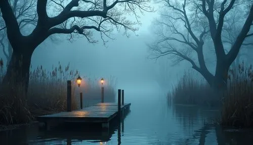 evening lake,foggy landscape,tranquility,backwater,calmness,bayou,calm water,calm waters,swamps,kovco,quietude,fantasy picture,stillness,boat landscape,atmospheric,evening atmosphere,backwaters,silent night,romantic night,romantic scene,Photography,General,Realistic