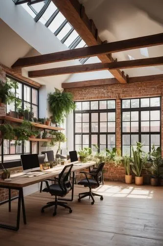 loft,wooden beams,daylighting,offices,creative office,working space,modern office,sunroom,workspaces,lofts,bureaux,workbenches,loftily,roof garden,resourcehouse,indoor,officine,home interior,crittall,conference room,Art,Classical Oil Painting,Classical Oil Painting 24